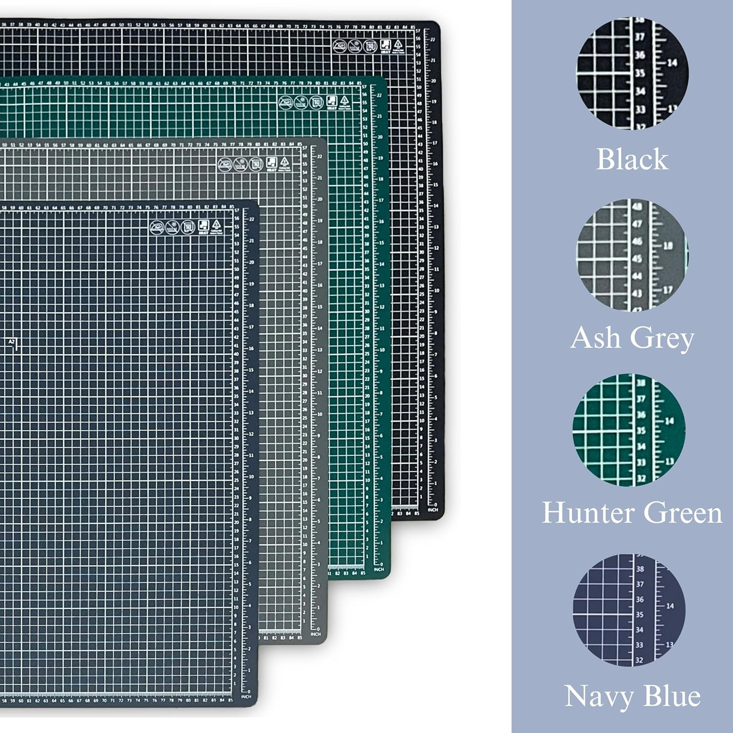 Imat Flip Cutting Mat Note A1, 90X60 Cm, Foldable, Ideal for Crafts, Paper Cutting, Large Leather and Cloth Projects, Sketching, Drawing (Navy Blue) image number 2