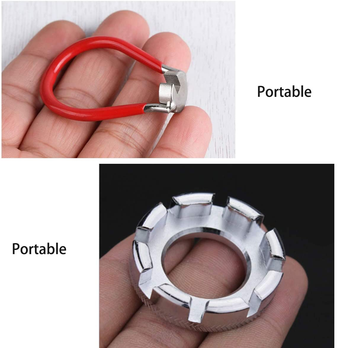 Bike Spoke Adjustment Wrench Bicycle Rim Truing Tool Set of 2 image number 1