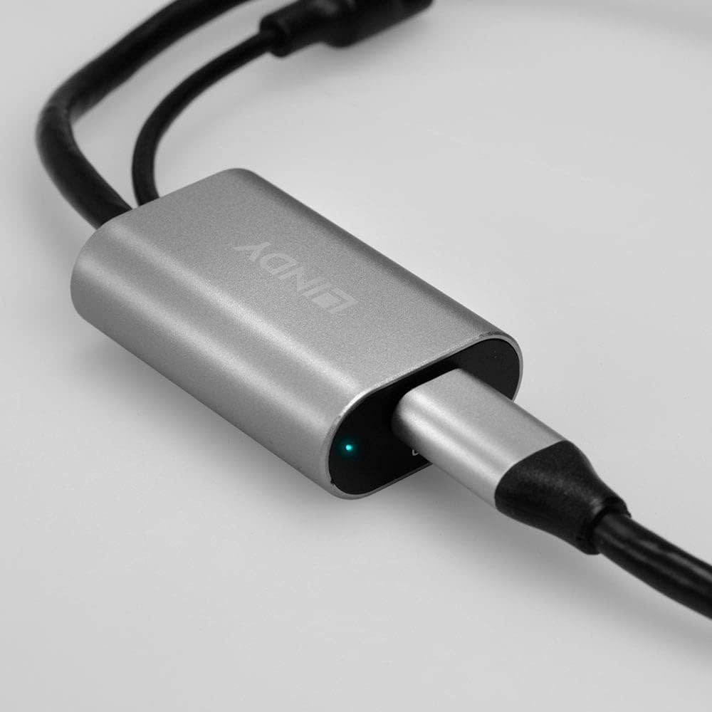 LINDY 43271 5 M USB 3.1 Active Extension Cable Type C to C - Black/Silver image number 3