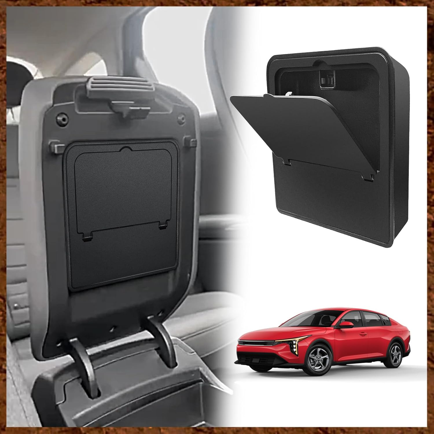 Muslogy Center Console Organizer One-Touch Hidden Storage Compatible with Kia K4 2025 Accessories Secret Compartment Privacy Storage Box Insert Organizer image number 6