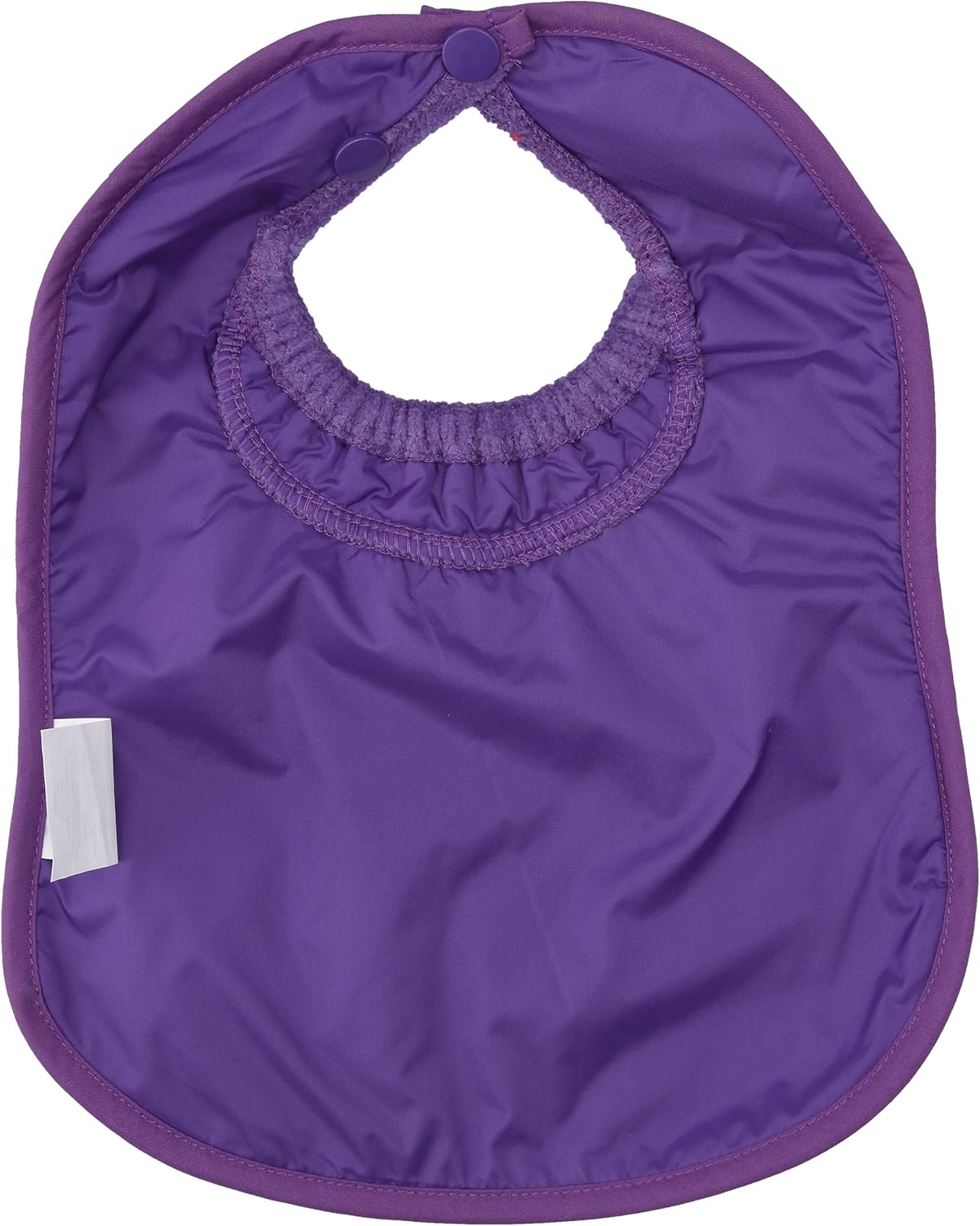 Silly Billyz Towel Plain Baby Bib, Large, Purple image number 2