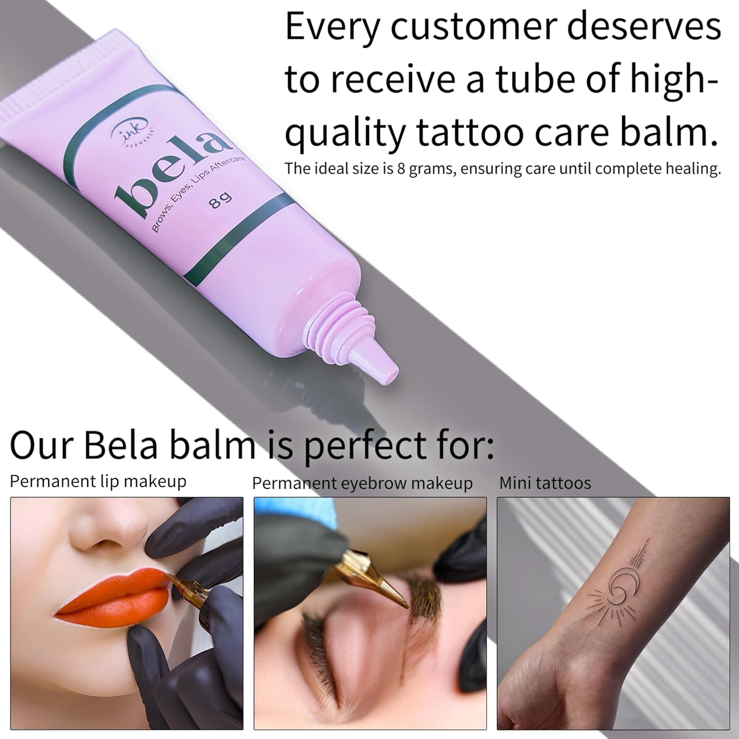 Bela Microblading Aftercare, PMU and Tattoo Healing Cream Microblading Aftercare Ointment for Tattoo, Brows & Permanent Make up Procedures, No Smell (5 Pack) image number 4