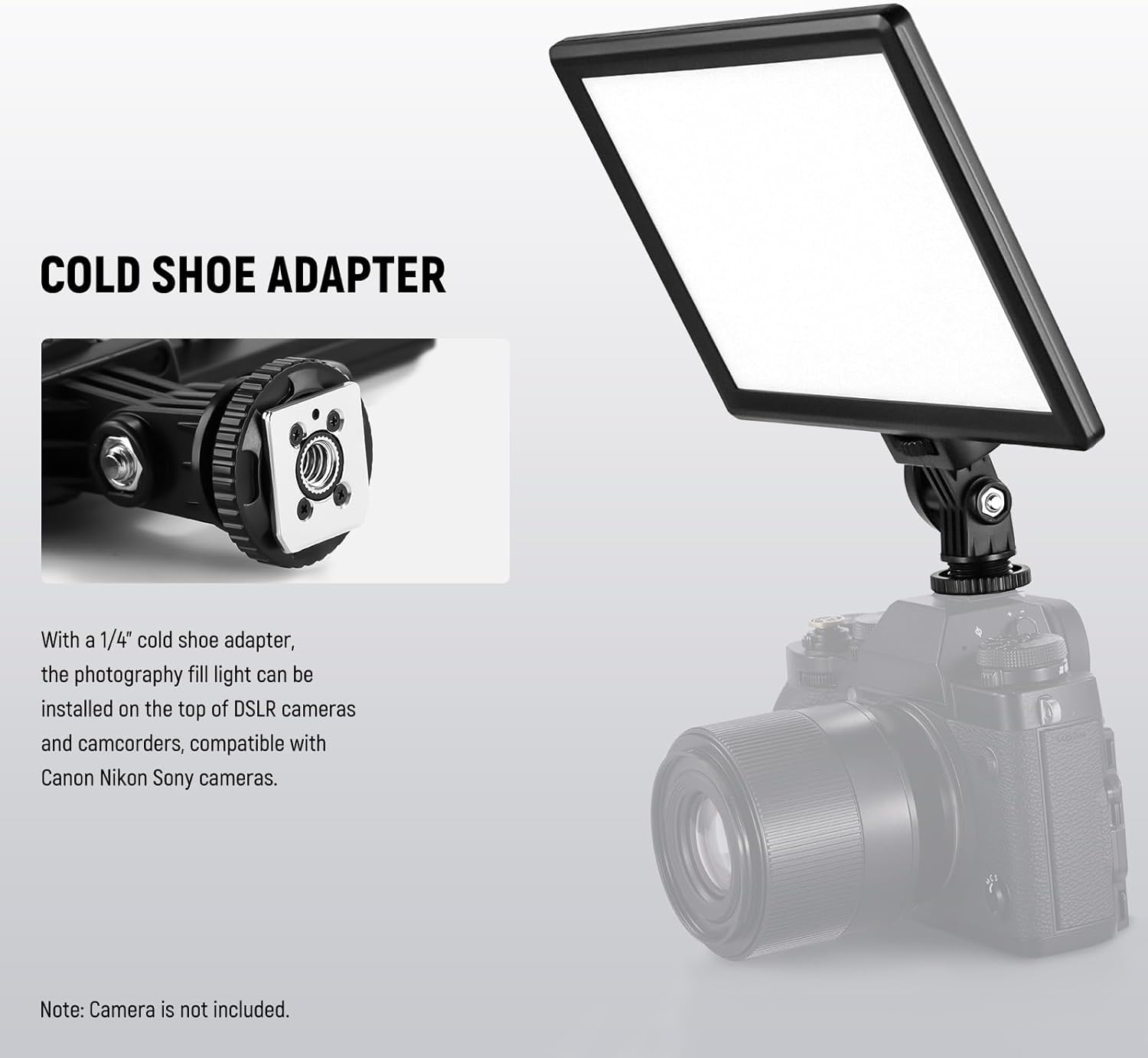 NEEWER 9" LED Camera Video Light Panel, 4000Mah USB C Dimmable DSLR Soft Key Lighting 3200K-5600K CRI95+ for Studio Photography Recording Streaming, Mini Desk Tripod Stand, Cleaning Cloth, NL-116AI image number 2