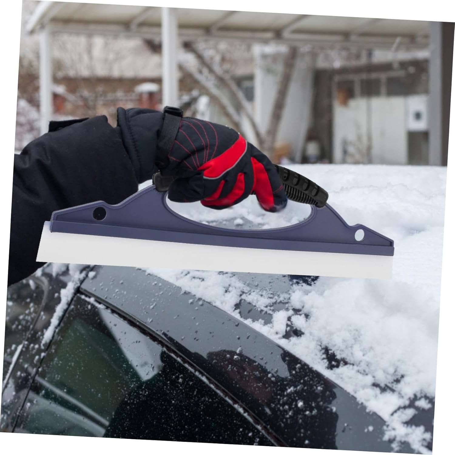 PAMINGONO Silicone Car Squeegee 2Pcs Set for Windshield and Window Cleaning, Automotive Snow Remover Tool for Winter Car Care and Water Removal image number 2