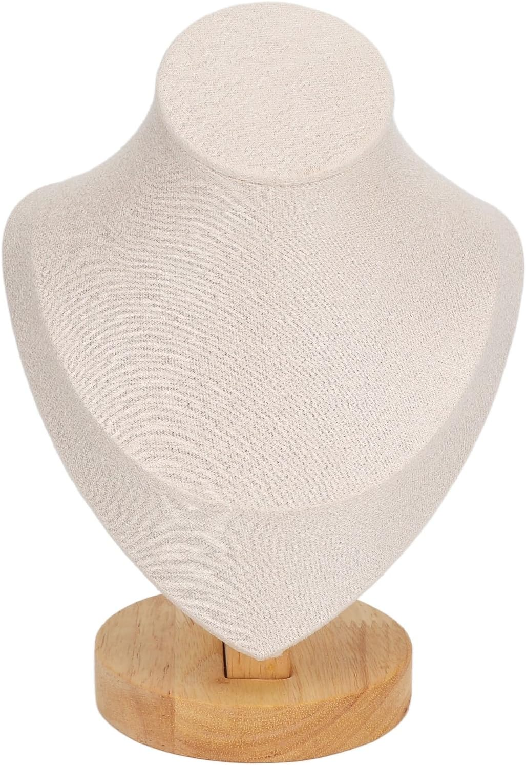 Necklace Display Stand, Jewelry Holder, Mannequin Jewelry Bust Display Holder, Flannel Jewelry Easel Necklace Chain Display Bust Stand Tower Rack for Home Shop (Black)