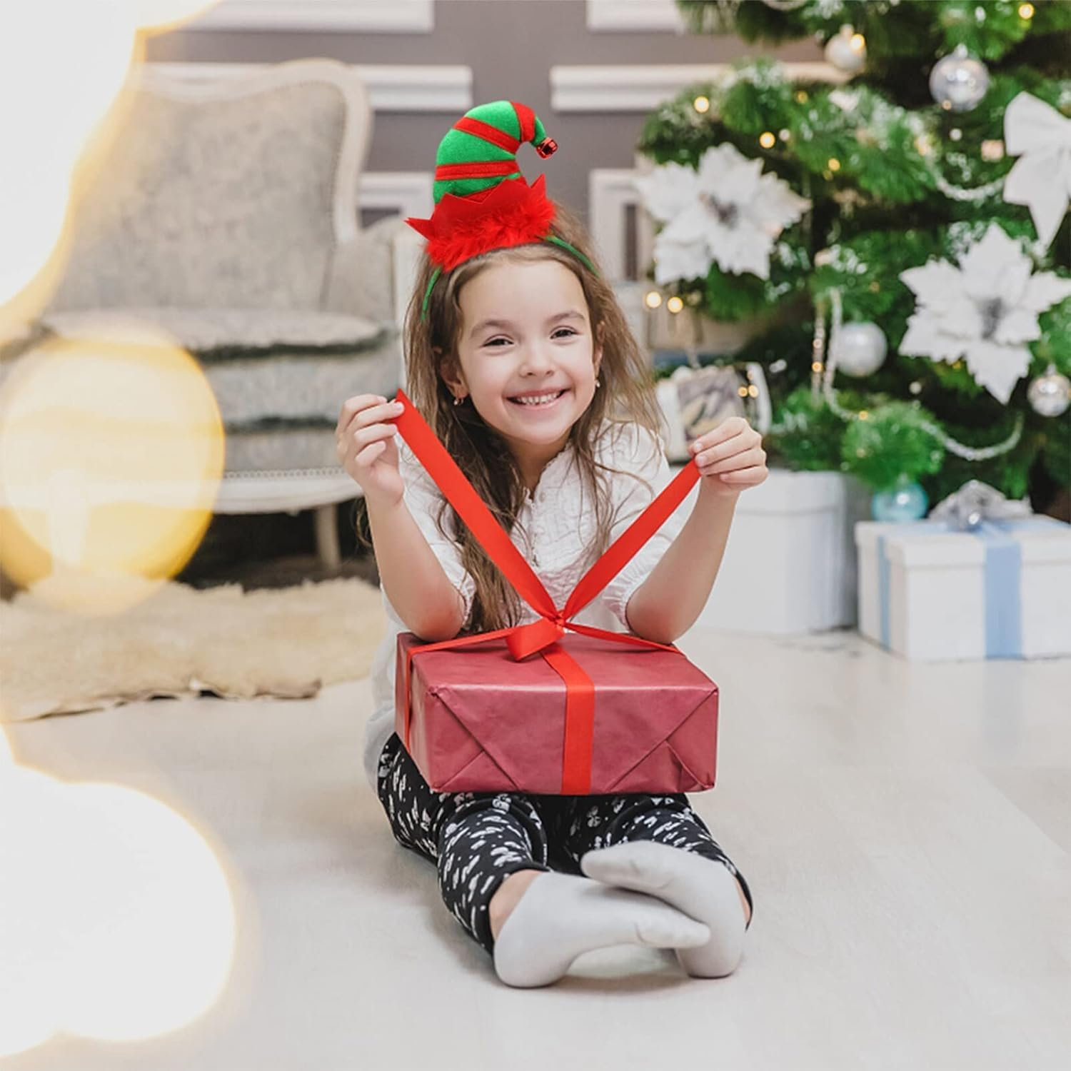 Christmas Plush Headbands Xmas Bell Hat Hair Hoops Headwear Best Christmas Costume for Carnival Party