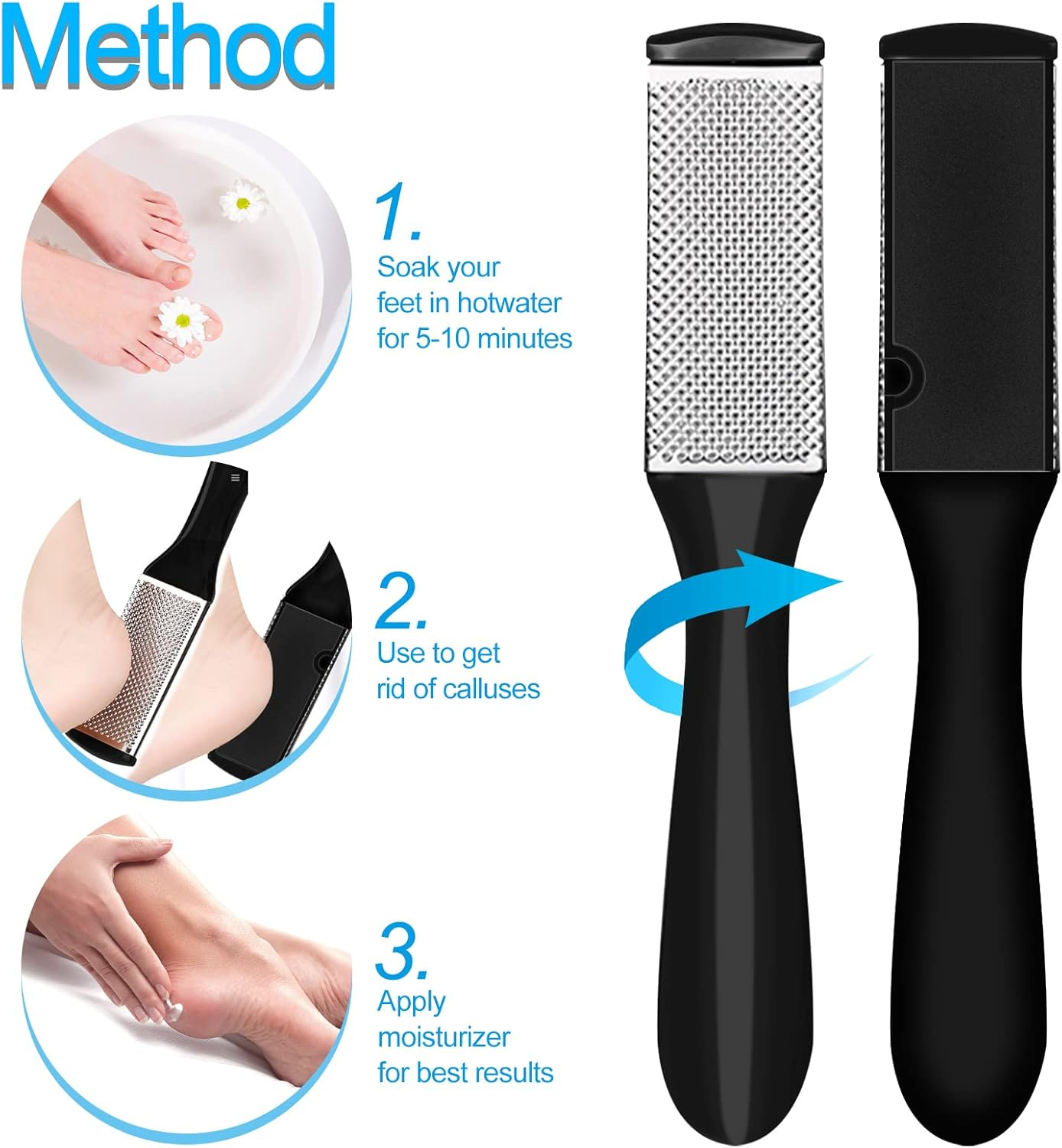 Sularpek Pedicure Kit, 10 in 1 File Feet, Pedicure Scraper, Pedicure Kit for Hard Skin Remover and Calluses, Foot Care image number 6