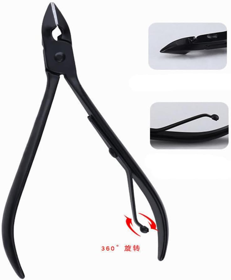 Classic Black 18/16/12/10/7Pcs Nail Clipper Set Stainless Steel Manicure Cutters Ear Spoon Nail Scissors Tool Pedicure Household,19Pcs,Black