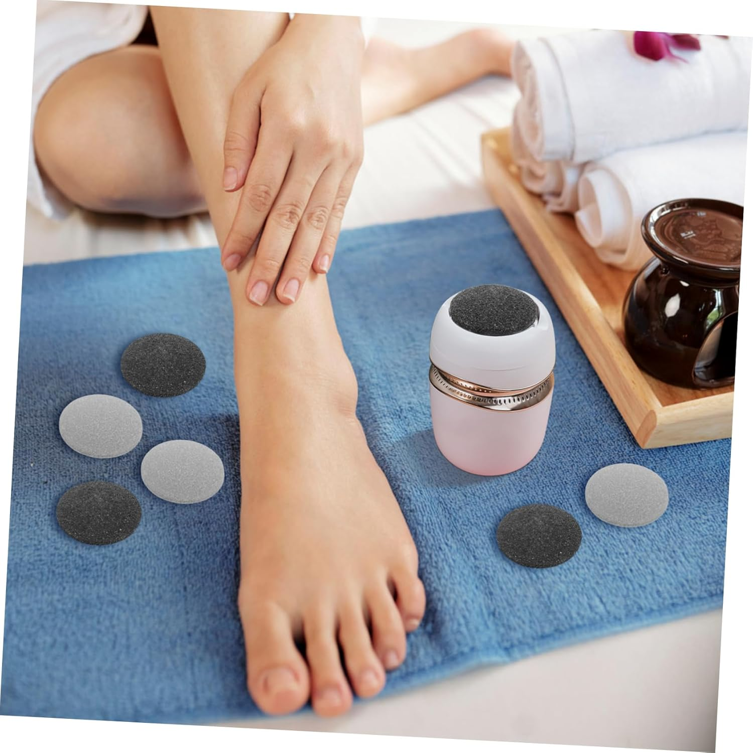 OSOLADY 10Pcs Electric Foot File Grinding Machine Replaceable Pads Dead Skin Remover for Feet Pedicure Tool image number 4