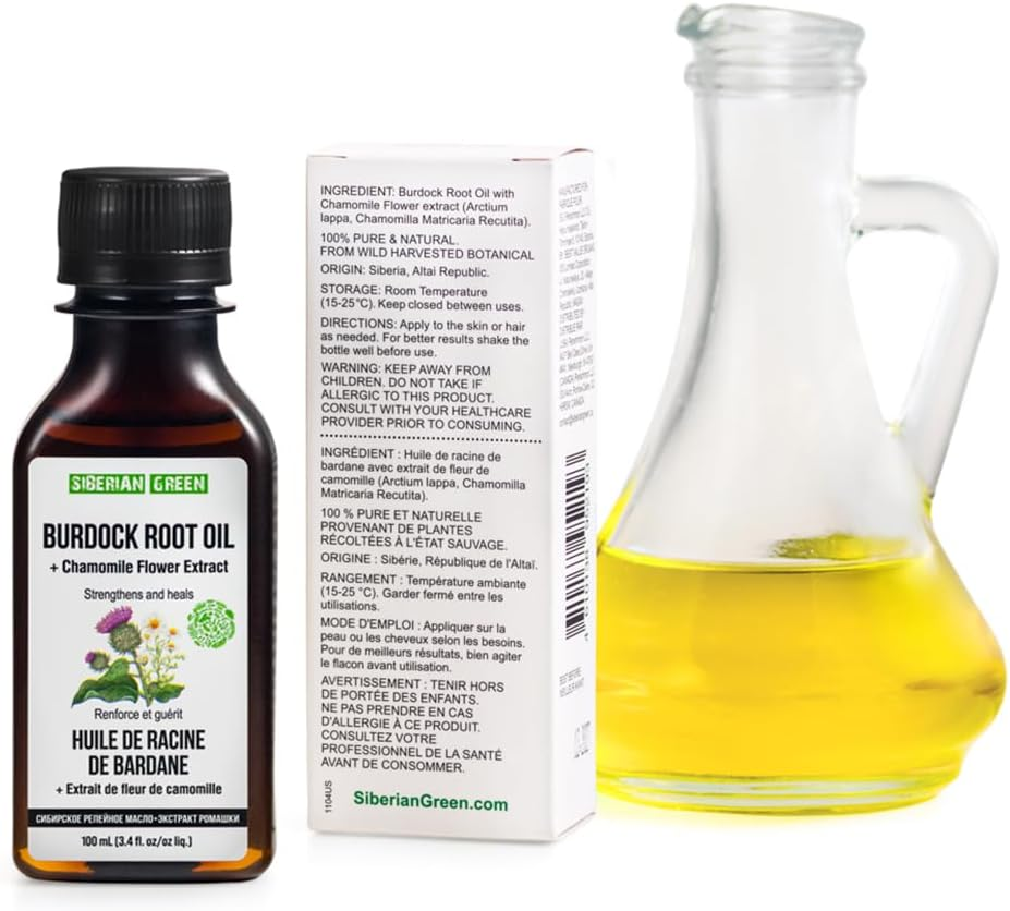 Siberian Green Burdock Root Oil with Chamomile Oil Extract 100Ml image number 1