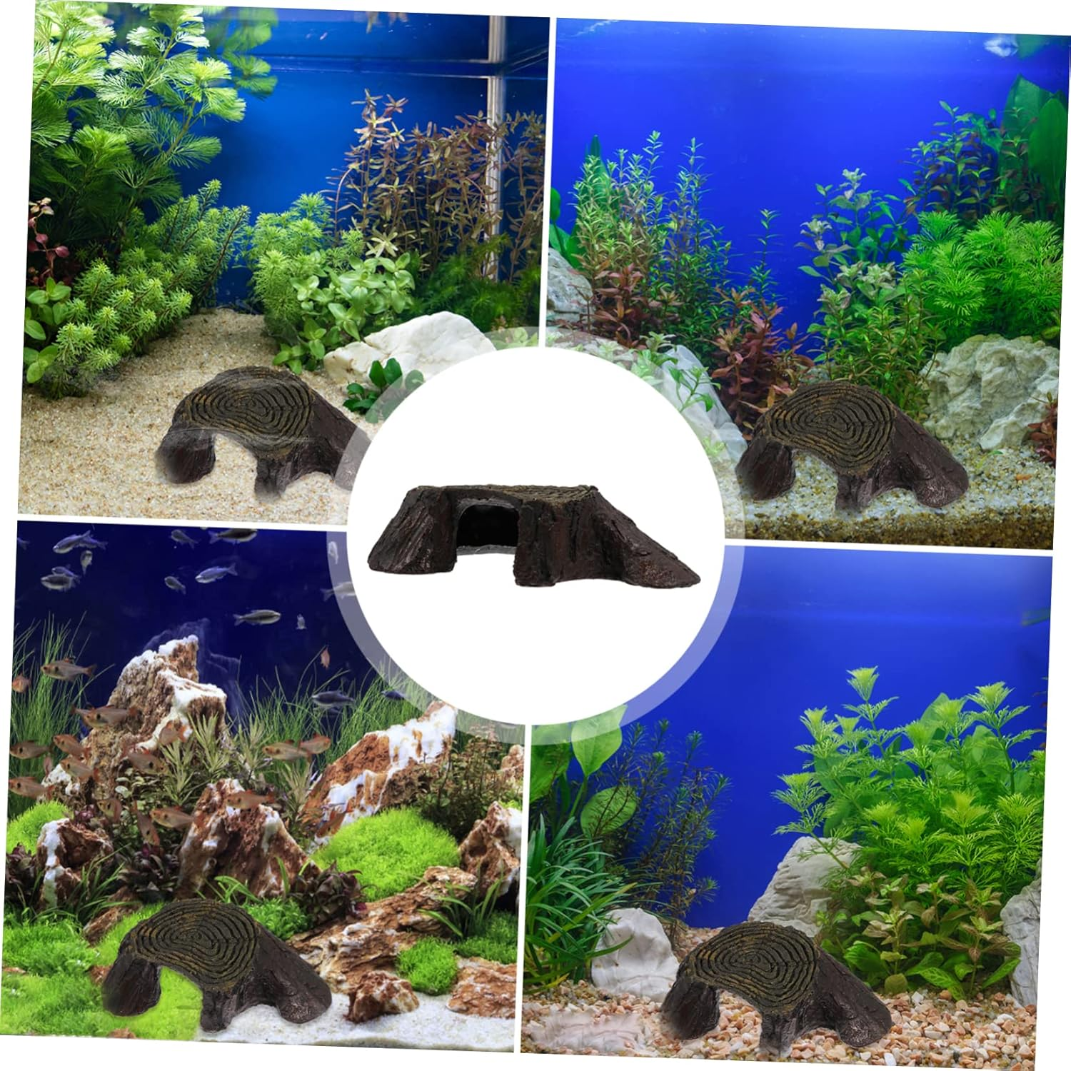 PERSELOSO Reptile Basking Platform Resin Floating Terrace for Tortoise in Aquarium Fish Tank Decor image number 1