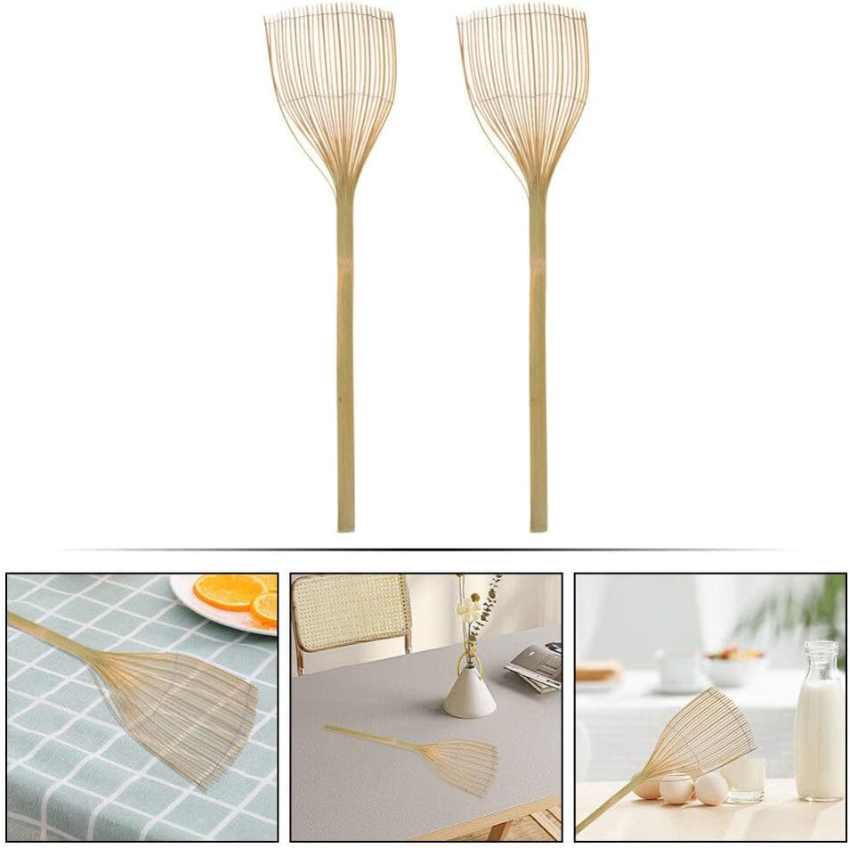 Mipcase Fly 2Pcs Manual Insect Mosquito Bug Long Handle Flyswatter Bamboo for Summer Mosquito image number 5