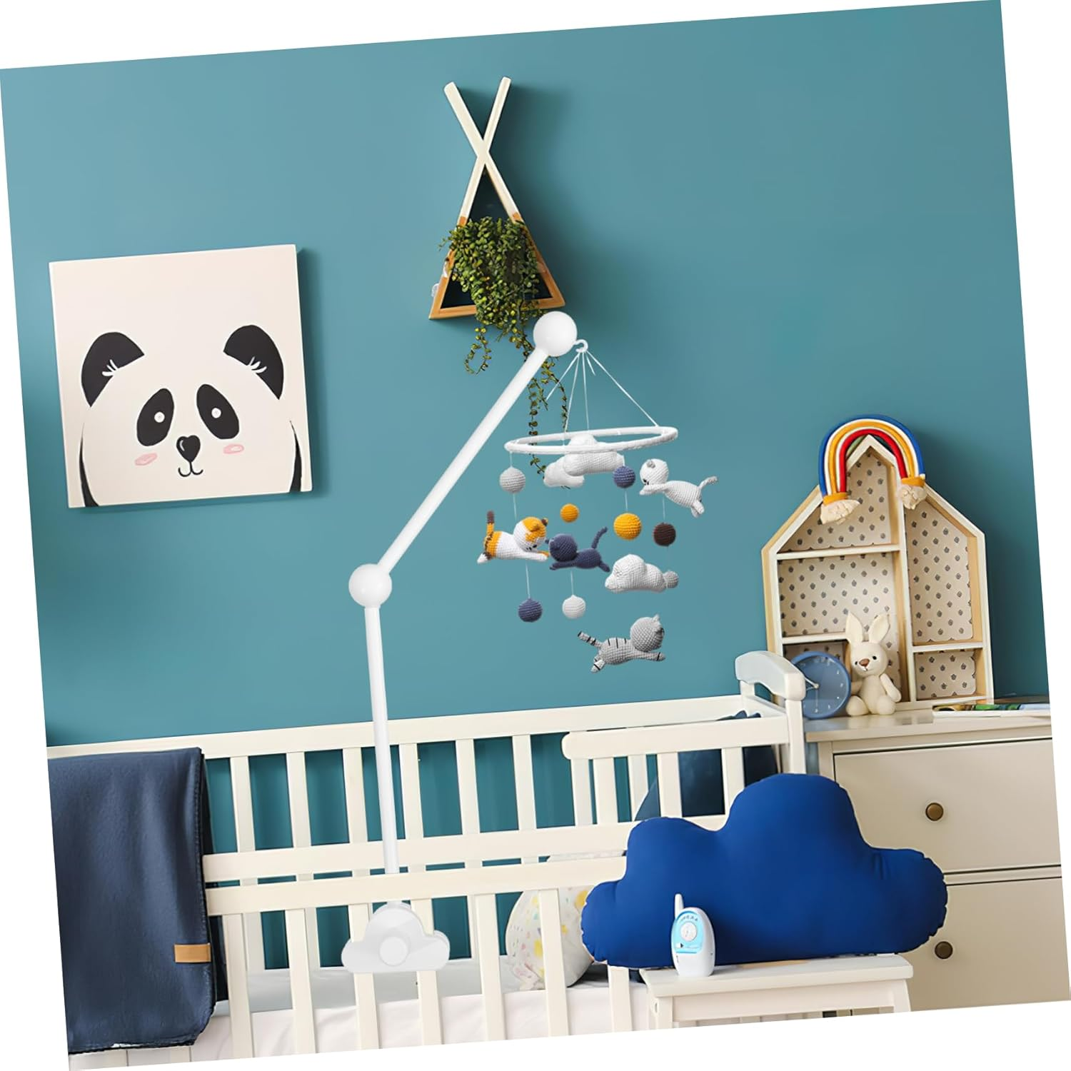 Yardenfun Crib Mobile Holder Arm Sturdy Wooden Mobile Arm for Crib Easy Installation Design Versatile Nursery Decor for Sleep and Entertainment image number 5