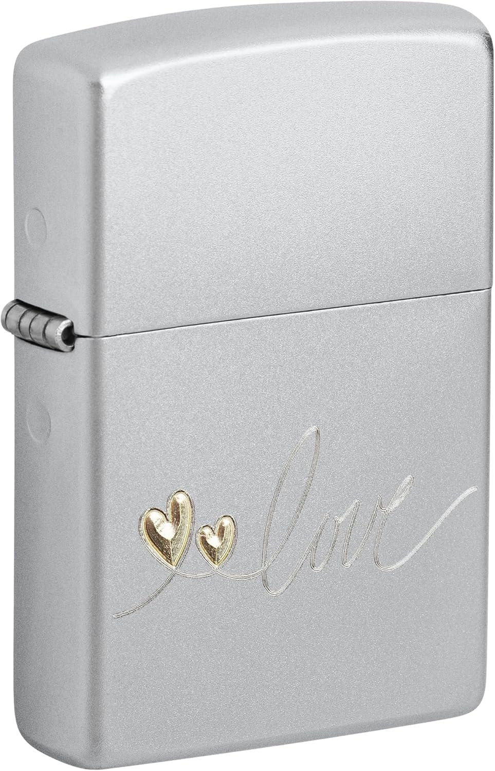 Zippo Heart Design Windproof Lighter, Black Matte