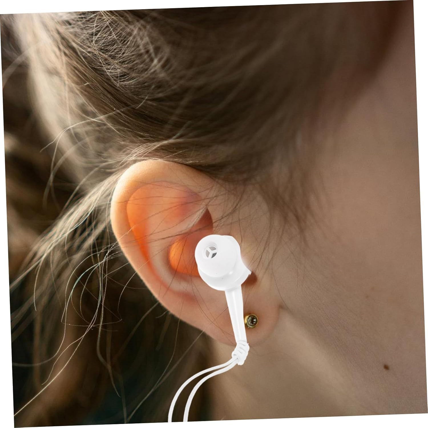 HONMEET Ear Headphones Lightweight Retractable with Connection for Players Portable Design Comfortable Cushions for Travel and Everyday image number 4