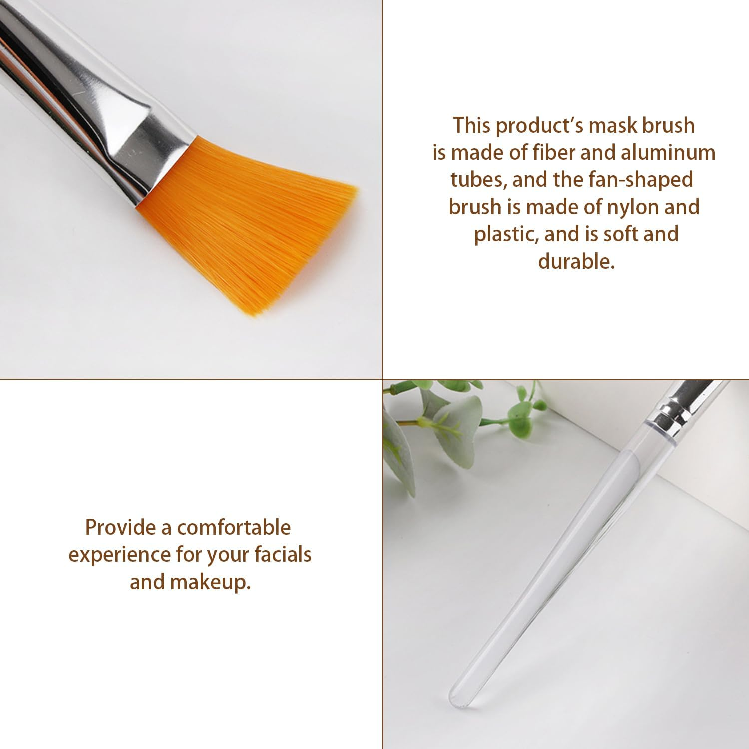 3 Face Mask Brushes and 2 Fan Brushes, Beauty Brushes, Facial Authority Tools, Make up Tools image number 2