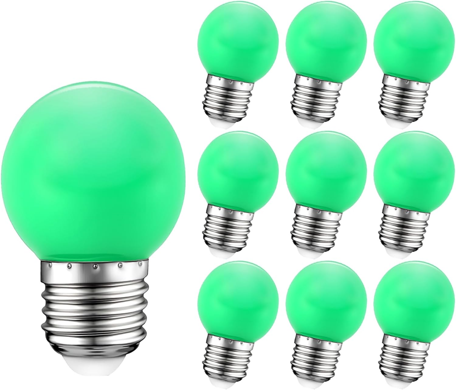 Ruiandsion E27 G45 1W Golf Ball LED Bulbs, Red Color Decorative Lights for Indoor Outdoor Christmas String, Wedding Party Decoration (Pack of 5)