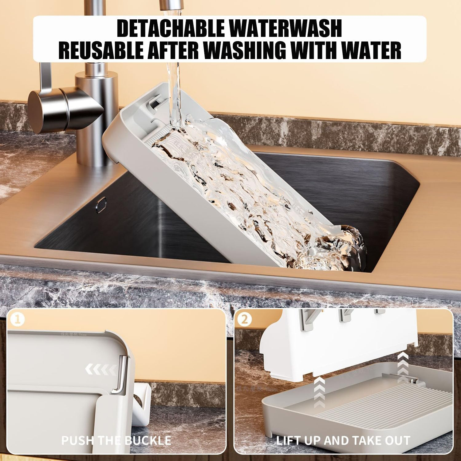 Baby Bottle Drying Rack Space Saving, WADY Large Vertical Baby Bottle Storage Organizer & Bottle Dryer Rack for 12 Pc 8 Oz Bottles and Baby Accessory, Pump Parts, Pacifiers or Brush Stand (Gray) image number 4