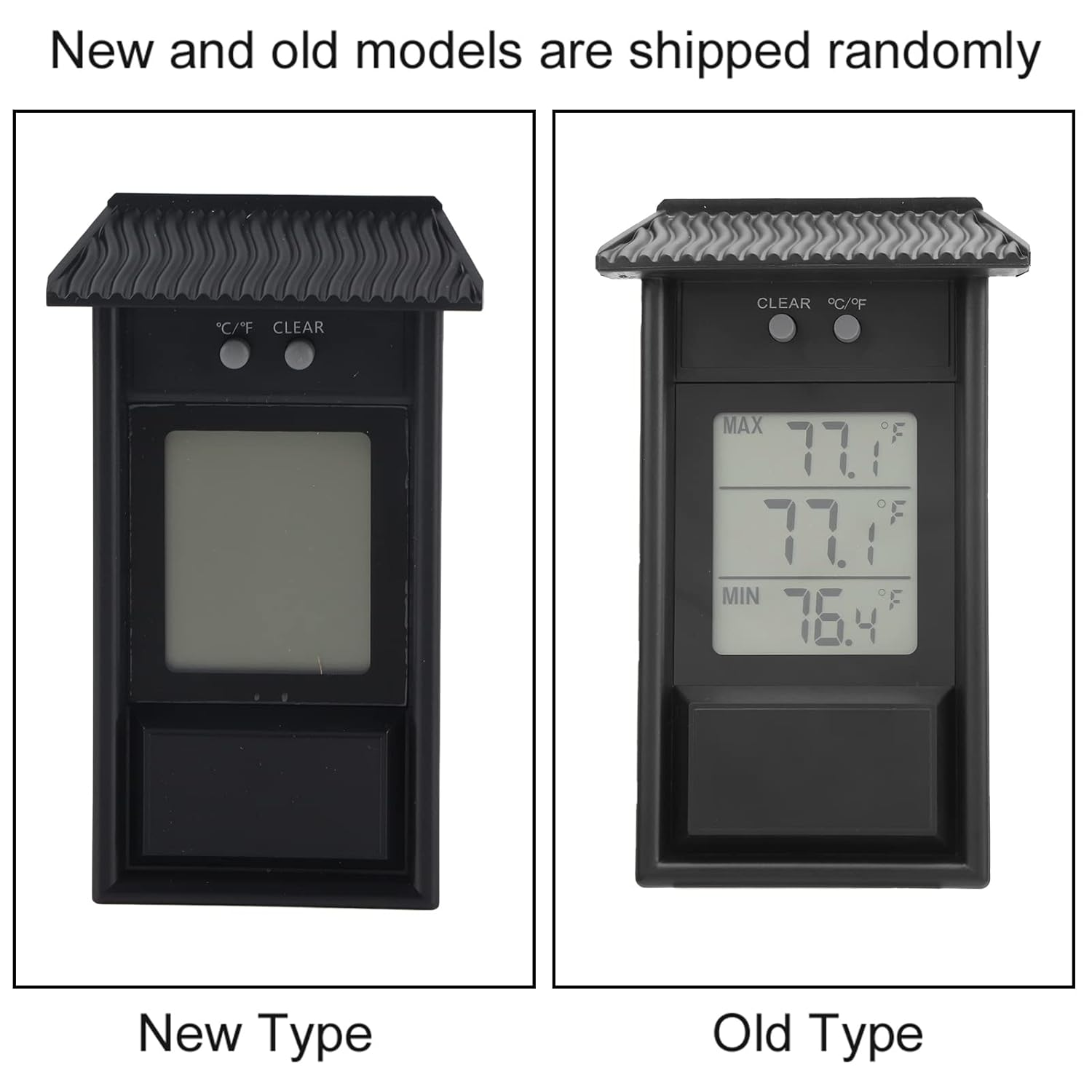 Ejoyous Digital Thermometer (-20-50℃) Durable ABS Material &plusmn;1℃ Accuracy ℃/℉ Switchable with Hook, for Wall Hanging, Fits Garden/Greenhouse image number 2