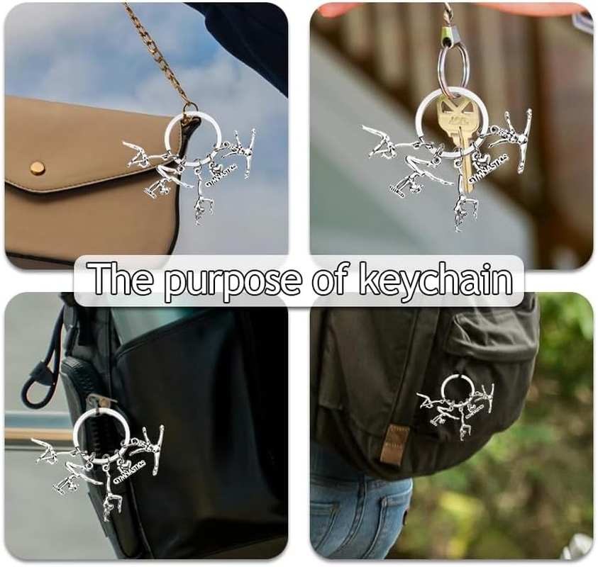 Gymnastics Themed Birthday Gifts for Granddaughter Daughter Gymnast Gift Keychain for Sister Niece Gymnastic Graduation Presents for Graduates Students Gymnast I Love Gymnastics Gifts for Gym Coach