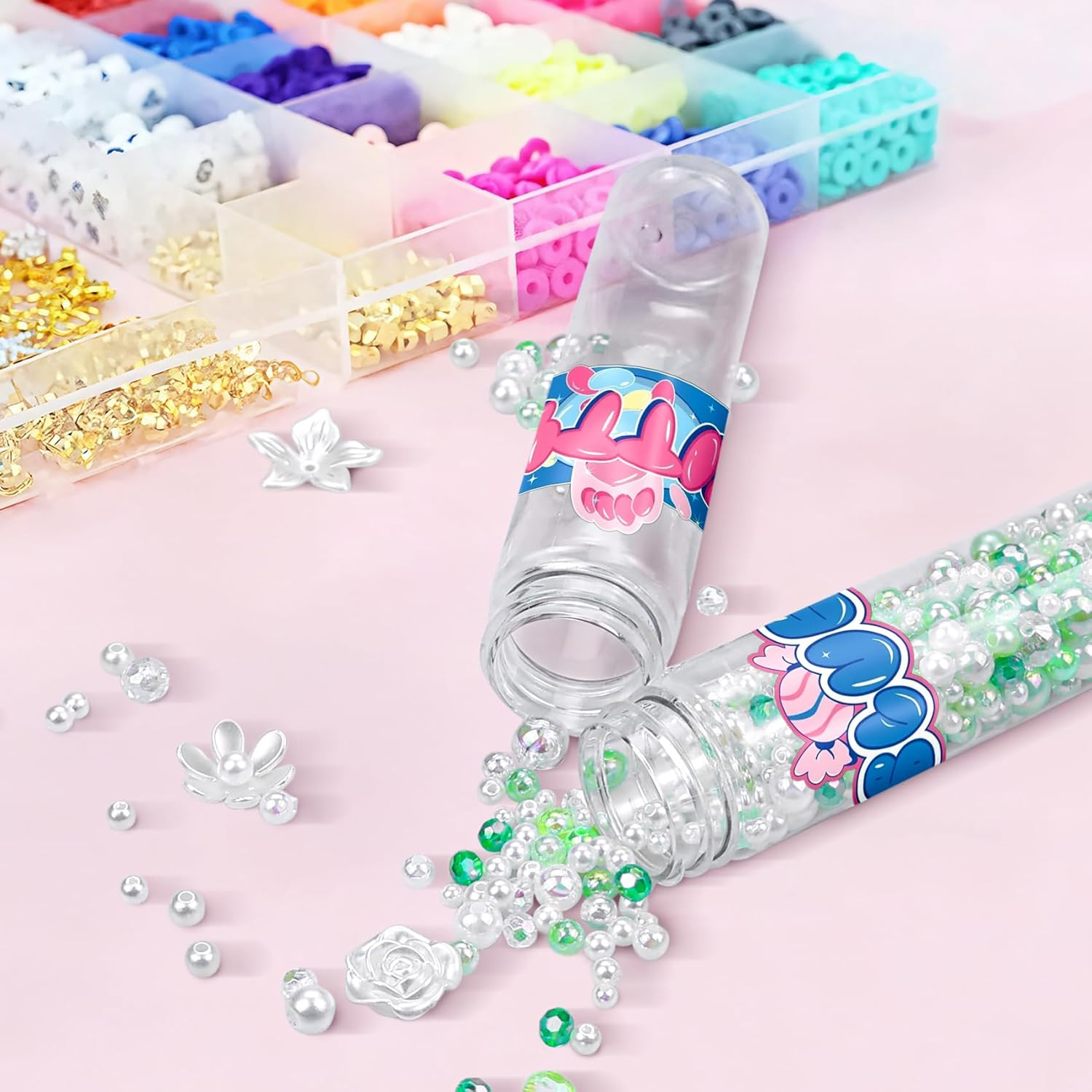 15 Pcs Plastic Test Tubes, 110Ml Clear Storage Tubes with Caps, Plastic Gifts Test Tube for Crafts, Small Tube Containers for Candy, Bead, Plants, Bath Salt Container image number 5