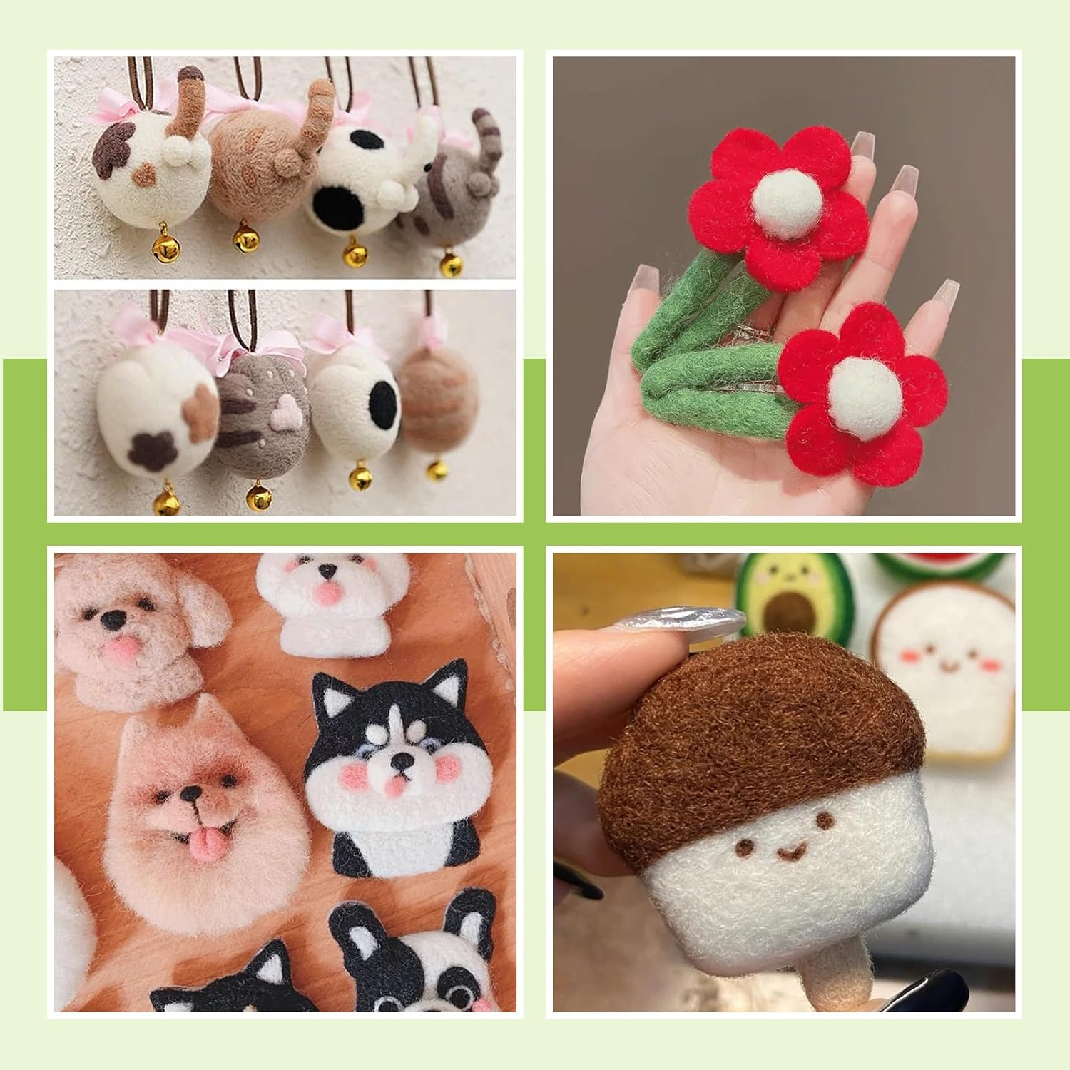 Wamkon Needle Felting Set Felting Needles for Dry Felting Consisting of 48 Colours, Felting Set for Beginners with Tools as Well as a Storage Box and Instructions for Beginners in Crafts image number 6