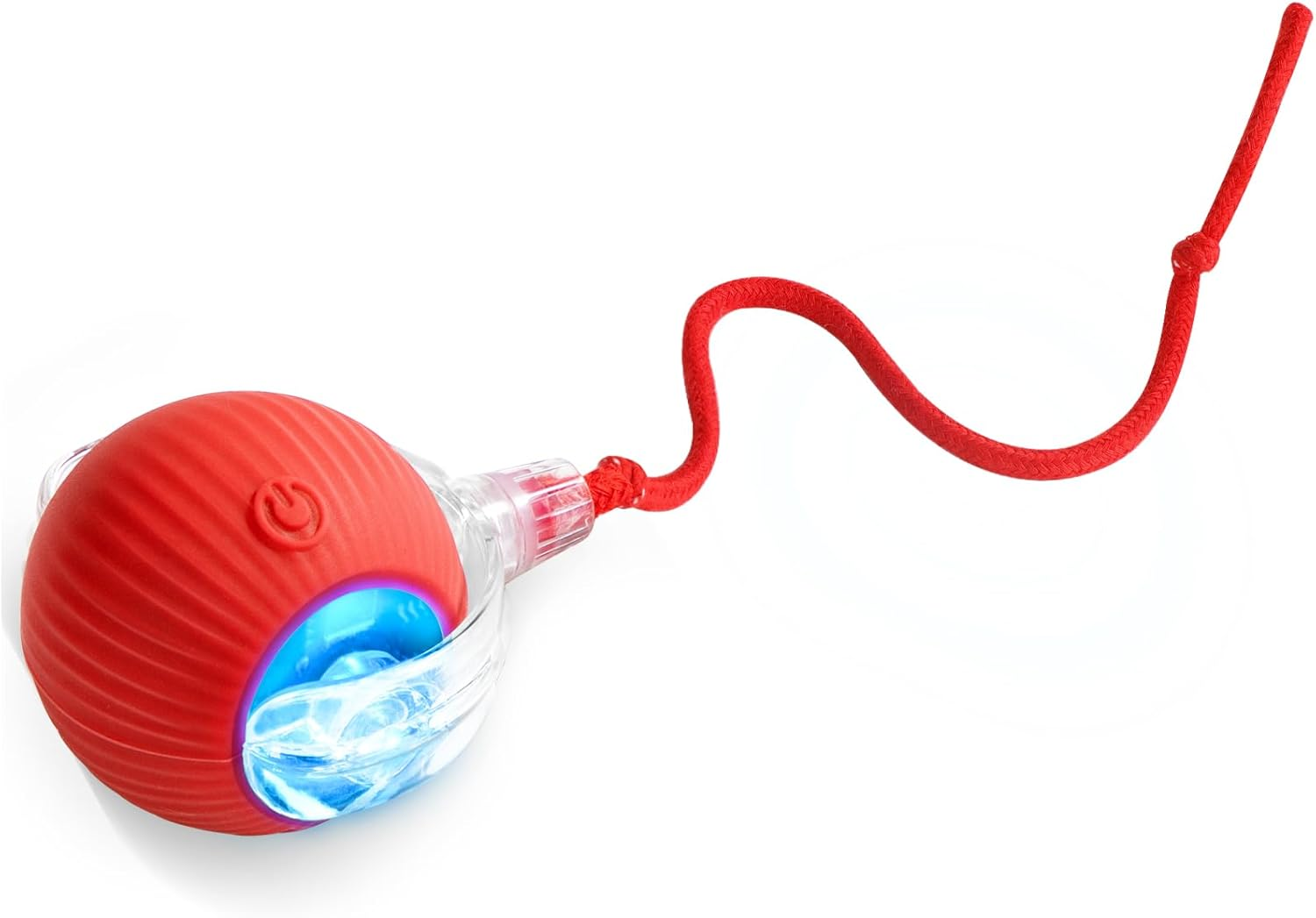 Interactive Cat Toys for Indoor Cats - Interactive Puppy Toys Ball with Tail,Realistic Bird Chirping,Smart Obstacle Avoidance and Auto Restart,Cat Puzzle Toys for Bored Indoor Adult Cats&Dog (Red)