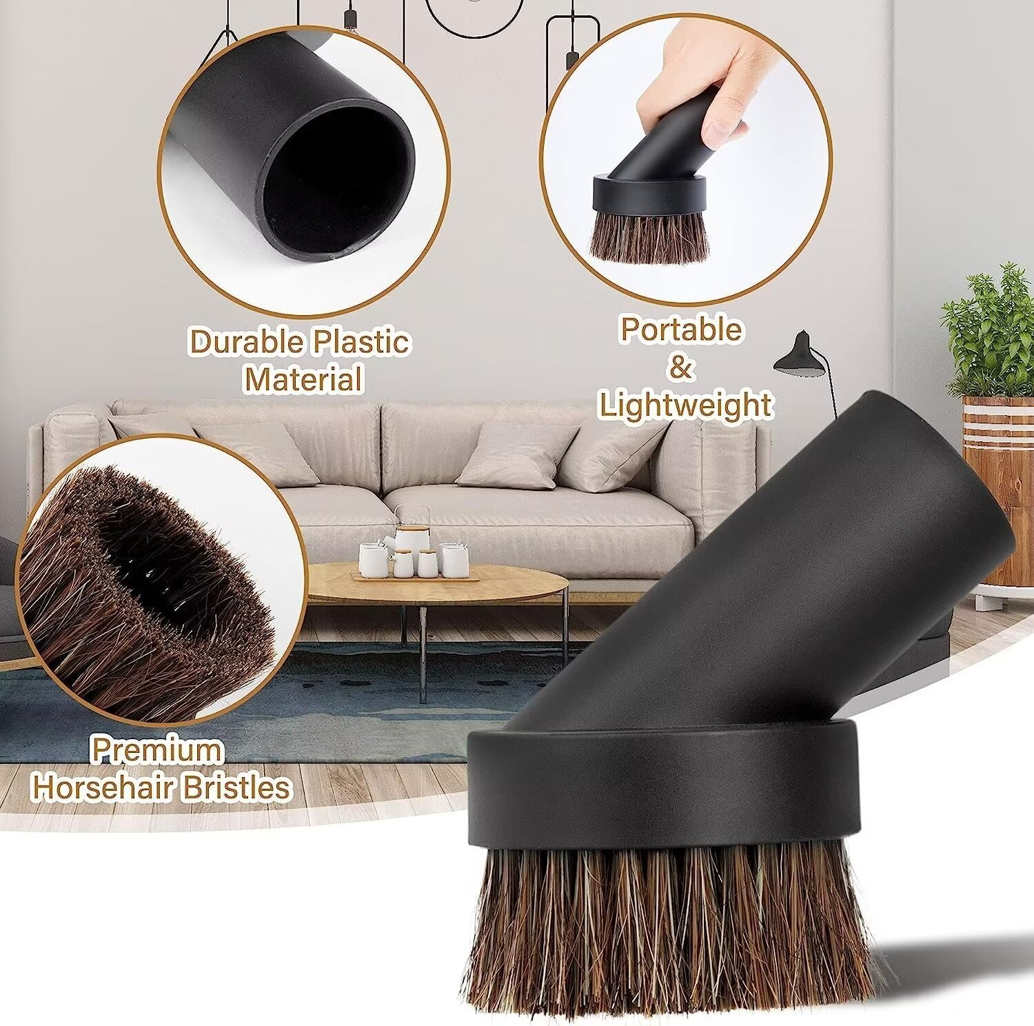 7-Piece Universal Vacuum Attachments Kit, 32Mm/35Mm Vacuum Attachments & Brushes with Adapter, Replacement Vacuum Cleaner Accessories for Household and Car Interior Cleaning