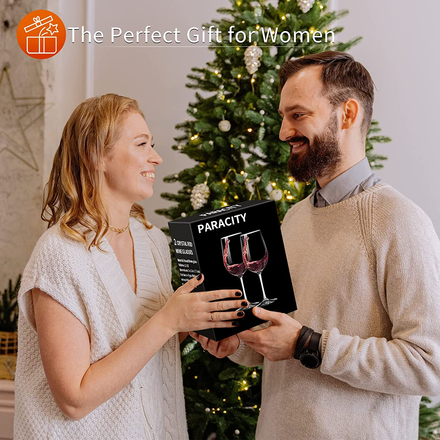 PARACITY Wine Glasses, Crystal Clear Glass, Long Stem Wine Glass for Red and White Wine - 10 OZ (Set of 2) image number 6