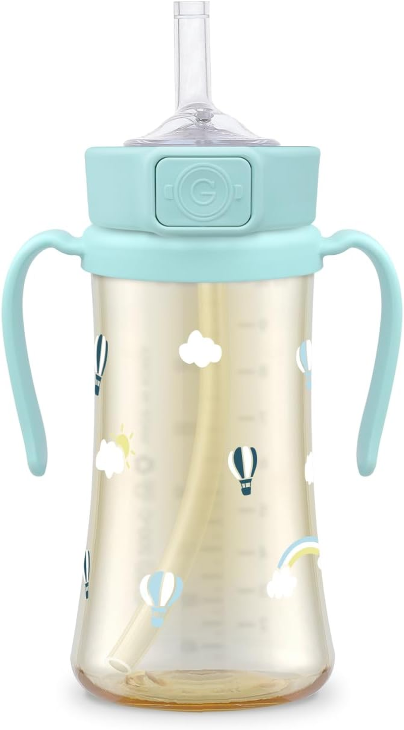 Sky Balloon PPSU Straw Cup 300Ml(Creamy Blue) image number 2