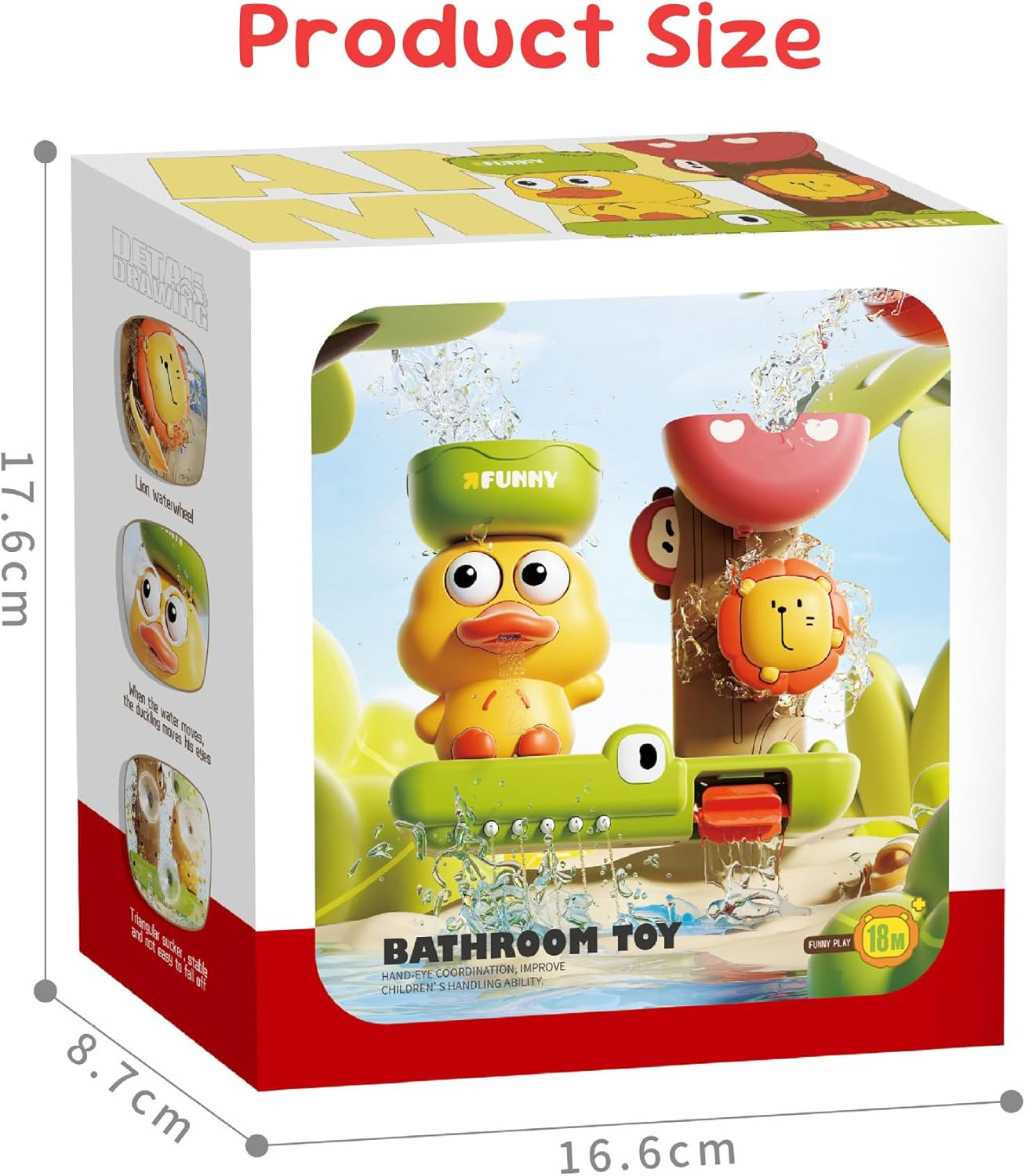 Baby Bath Toys, Toddler Bathtub Water Toys with Waterfall Spinning Gears , Toy for Kids 18 Months+ image number 1