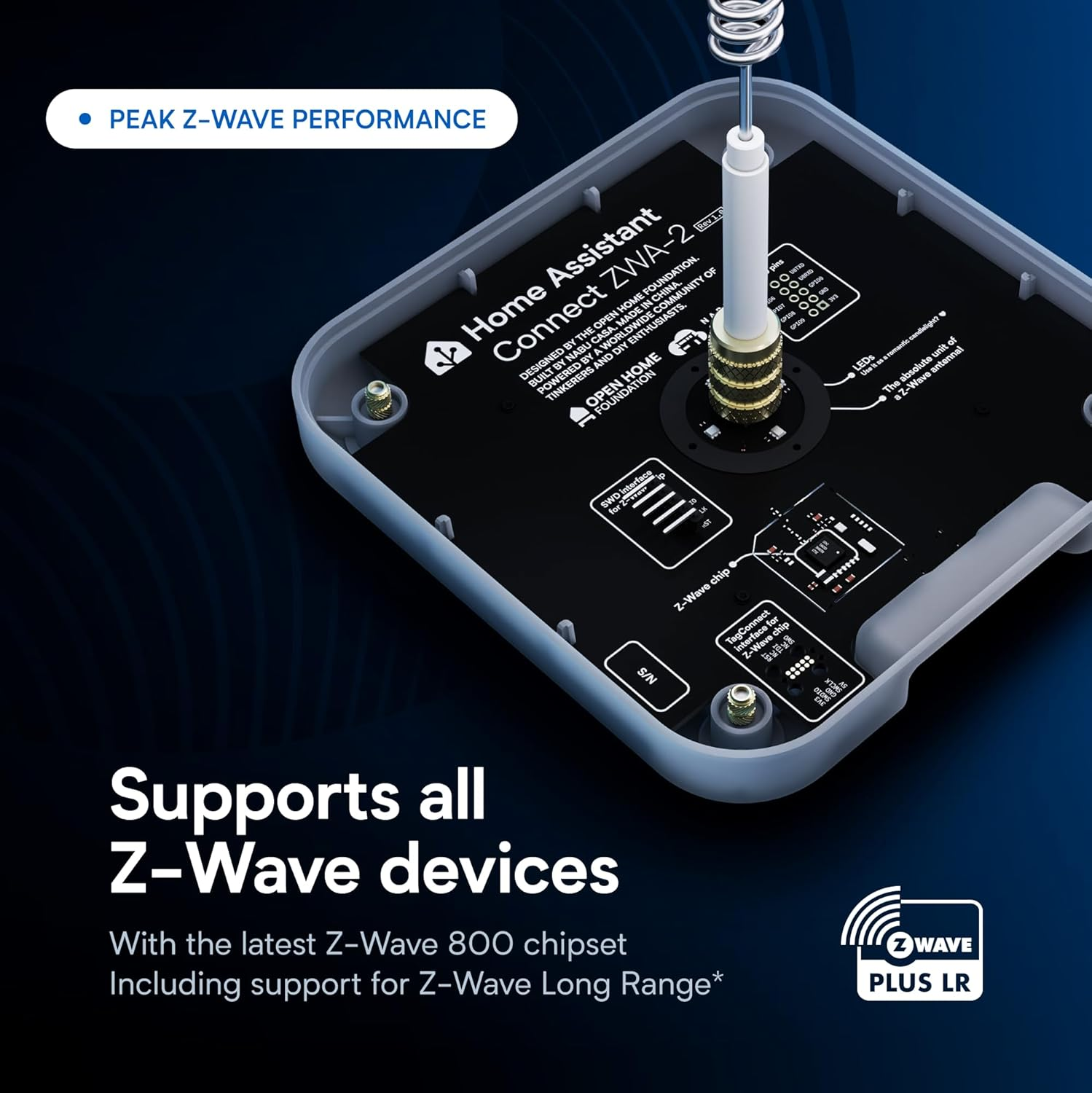 Home Assistant Connect ZWA-2 | Connect Z-Wave Devices to Home Assistant | Official Home Assistant Hardware image number 1
