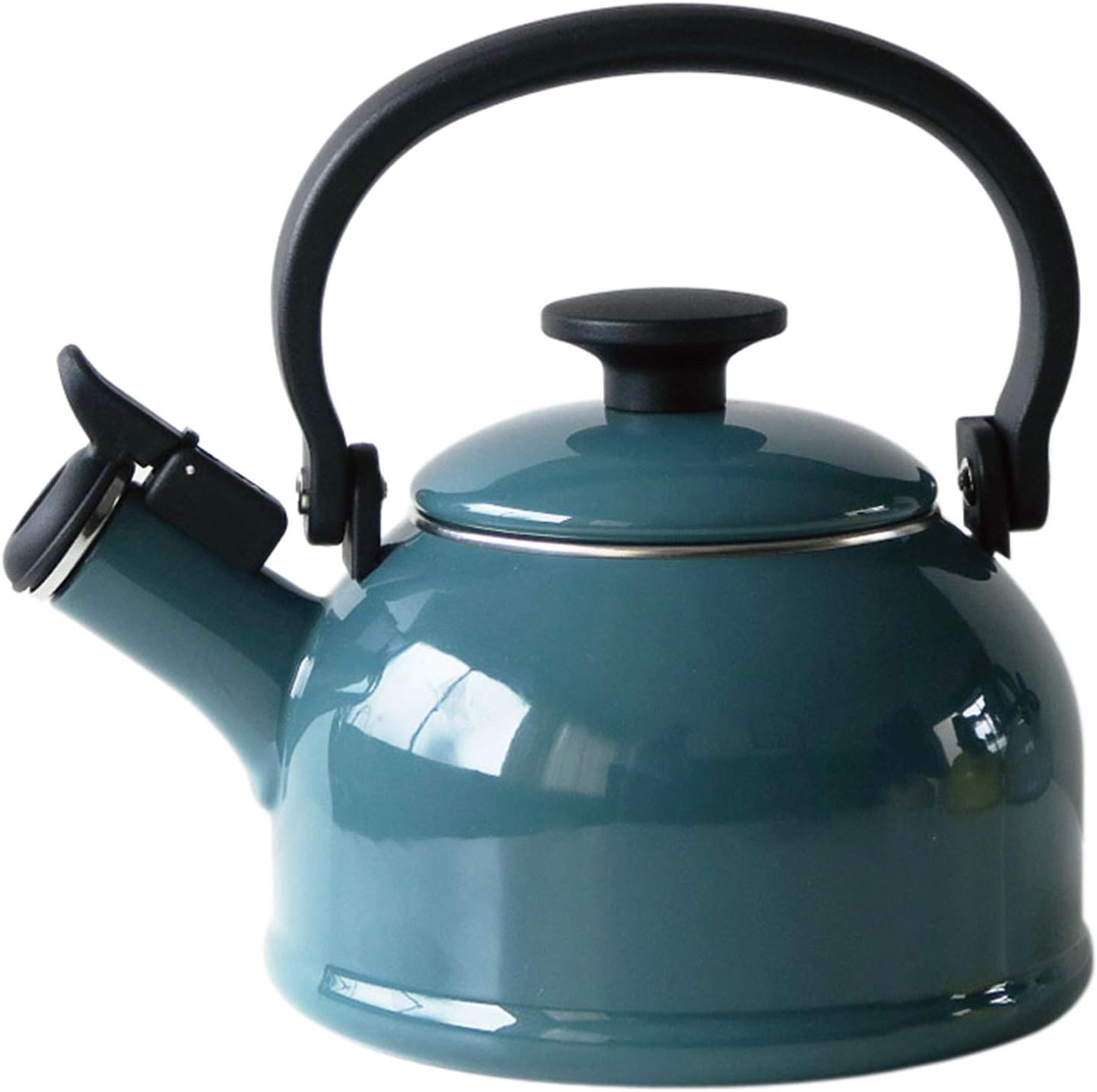 Fuji Hollow CTN-1.6WK.SB Whistling Kettle, Induction Compatible, Cotton, 0.4 Gal (1.6 L), Smoke Blue