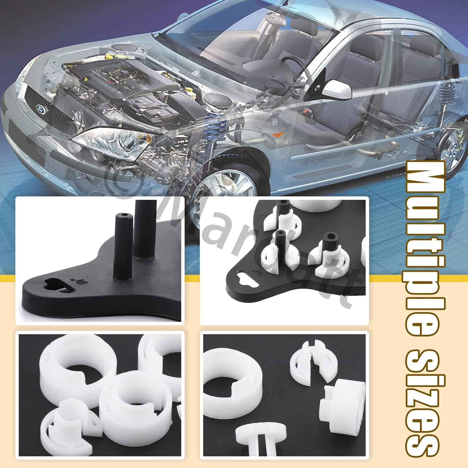 Mardatt Air Conditioner and Fuel Line Quick Disconnect Tool Includes 7 SAE Standard 1/4" 5/16" 3/8" 1/2" 5/8&rdquo; 3/4" and 7/8" Quick Disconnect Tool and Storage Tray Universal Fit for Most Vehicles image number 3