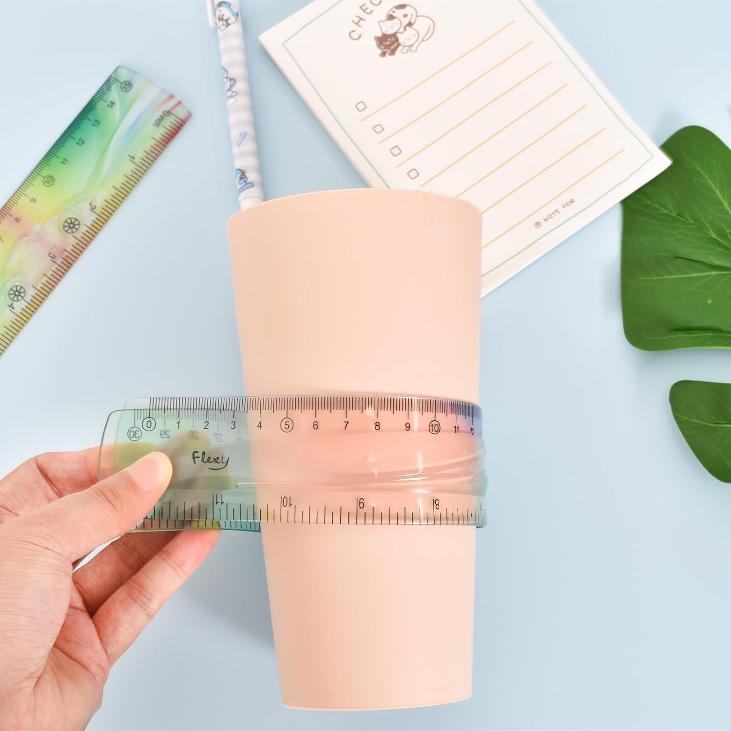 WADY 2 Pieces Flexible Ruler, Flexible Ruler Plastic Ruler Shatterproof Straight Edge Ruler 15/30Cm Soft Bendable Ruler for School Classroom Office Kids & Adults (Colorful, 6Inch+12Inch) image number 4