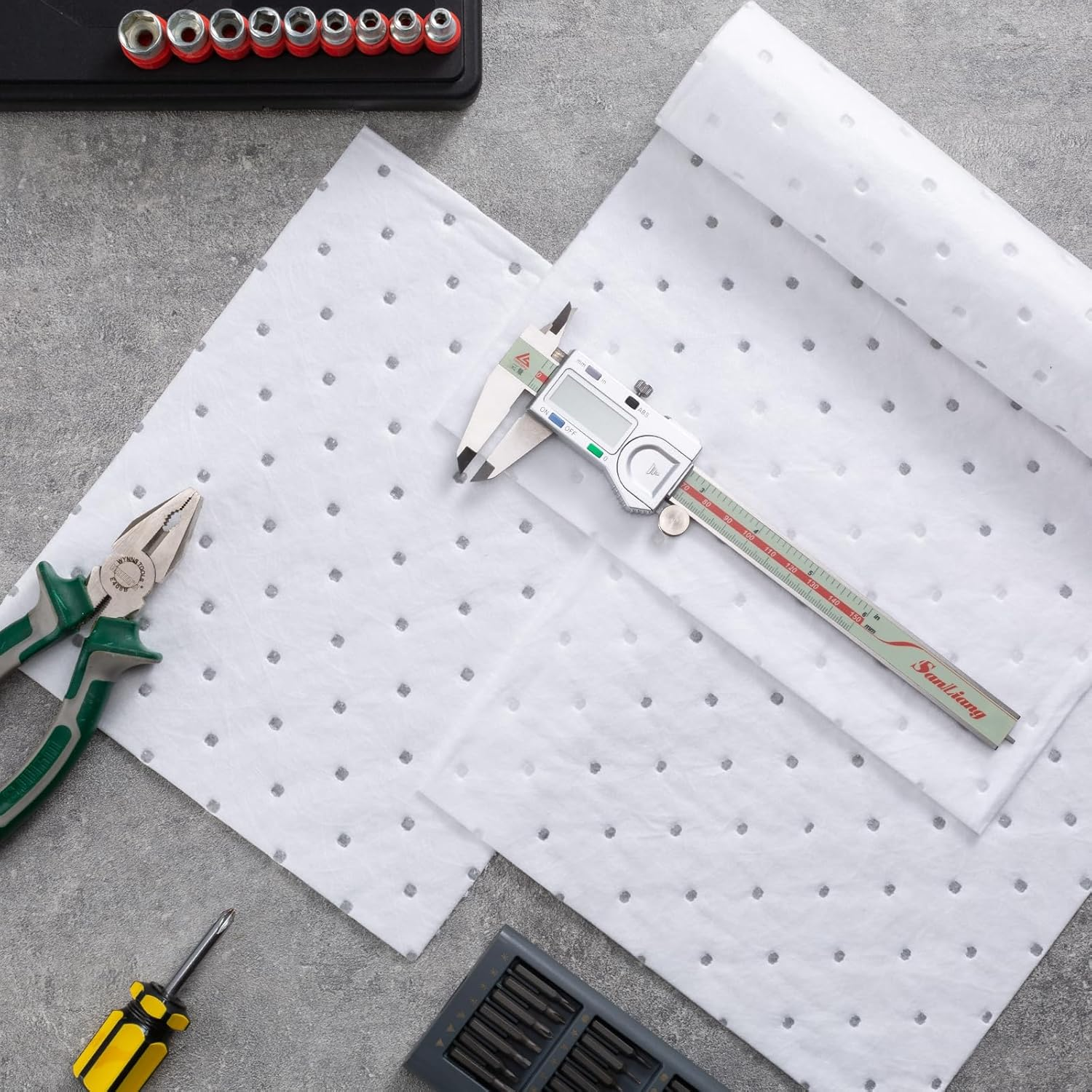 15" X 20" Heavyweight Oil Absorbing Pads,White Absorbing Heavy Weight Oil-Only Absorbent Mat Pad 30Pad (30PCS) image number 3