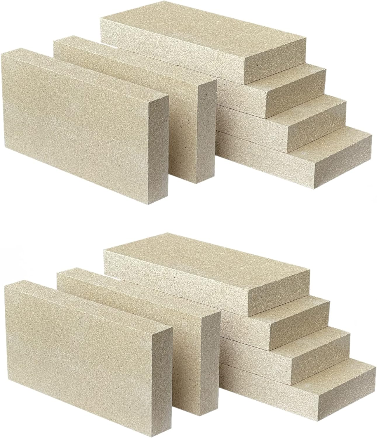 Woodstove Firebricks, Upgrade Fire Bricks Replacement for US Stove FBP6, Size 9" X 4-1/2" X 1-1/4", 12-Pack image number 2