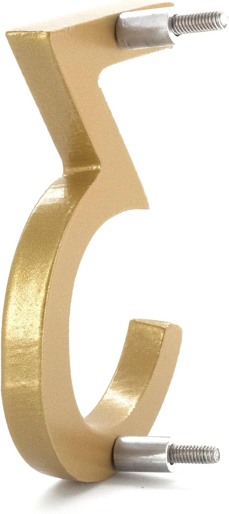 Montague Metal Products MHN-12-F-GD1-3 Solid Brushed Aluminum Modern Floating Address House Numbers, 12", Powder Coated Gold image number 2