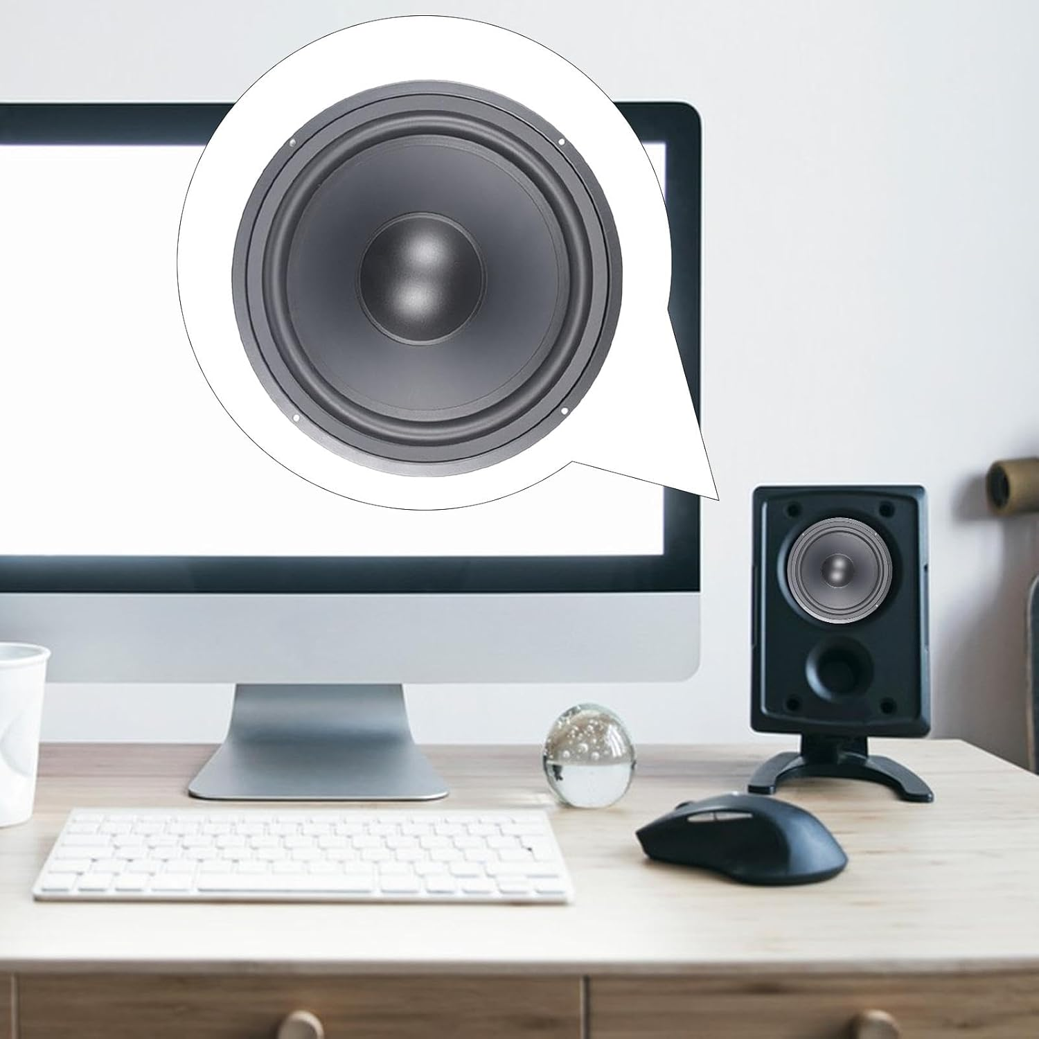 Passive Radiator, 3 12Inch Woofer Passive Radiator, Passive Radiator for Audio, Passive Designed Speaker Radiator Designed for Home and Mobile Audio Subwoofer Enclosures image number 1