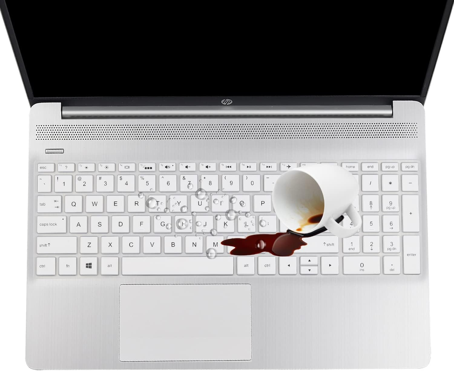 Keyboard Cover Compatible 2020 2019 17.3" HP Envy 17 Series 17M-Ae011 17M-Ae111 /17.3 Hp 17-Bs Series 17-Bs010 17-Bs020 17-Bs019 17-Bs049 /15.6" HP Envy X360 15/15.6" Pavilion 15 -White