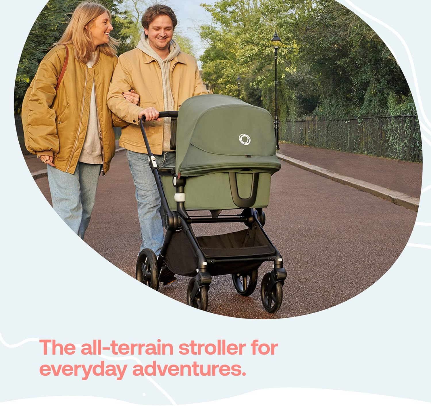 Bugaboo Fox Cub All-Terrain Stroller, Lightweight and Strong Pram and Baby Pushchair, Durable Design and Extra-Large Sun Canopy, One-Piece Self-Standing Fold, Desert Beige image number 1