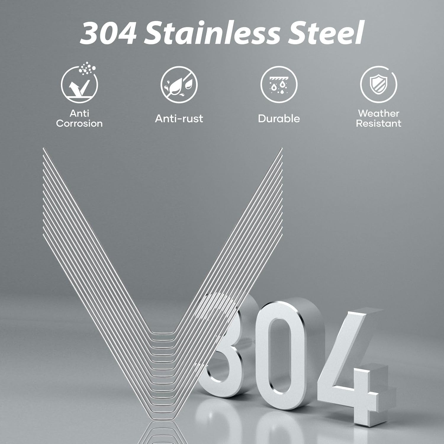 OGL 40Pcs anti Bird Spike Kit Deterrent Repellent Pigeon Pest Control Fence Humane Steel Prevention Arrows PC Bases image number 6