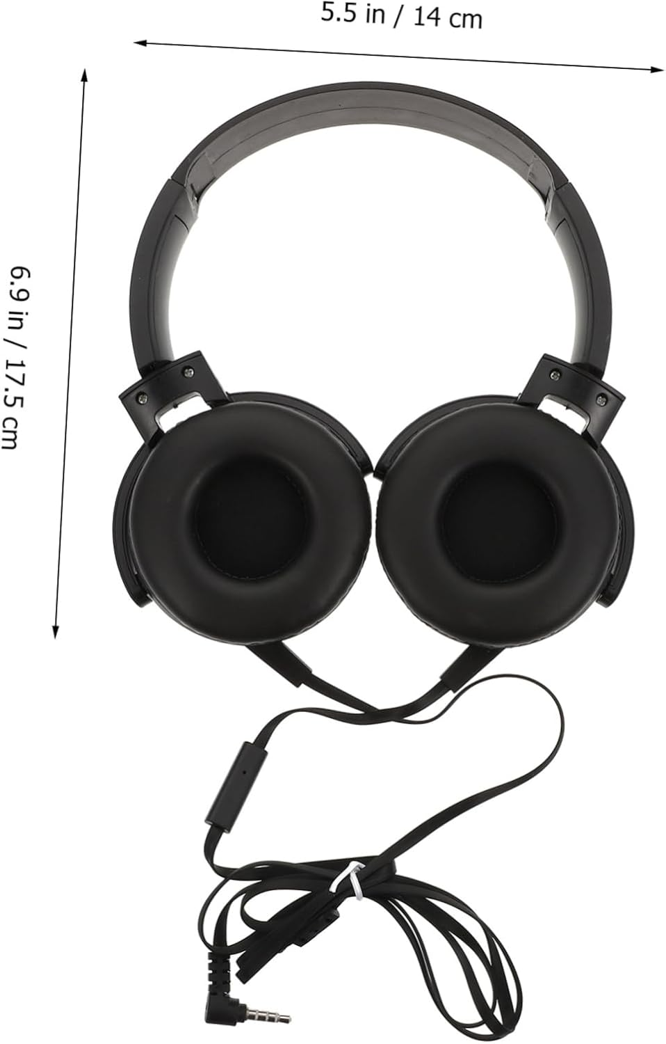 Operitacx Wired Gaming Headset with Microphone, Stereo Head-Mounted Headphones for Computer and Home Use, Black Over-Ear Portable Earphones for Gaming and Music image number 3