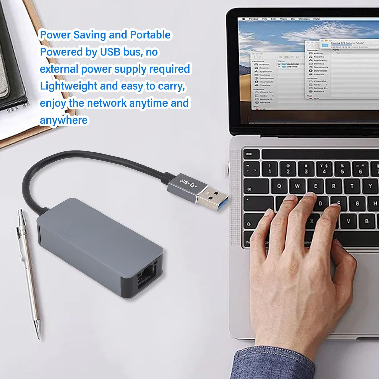 Ejoyous USB 3.0 to 2.5G Ethernet Adapter, Aluminum Alloy, 10M/100M/1G/2.5G Bandwidth, Plug & Play Supports for Windows/Os X/Chrome Os/Linux USB Bus-Powered image number 1
