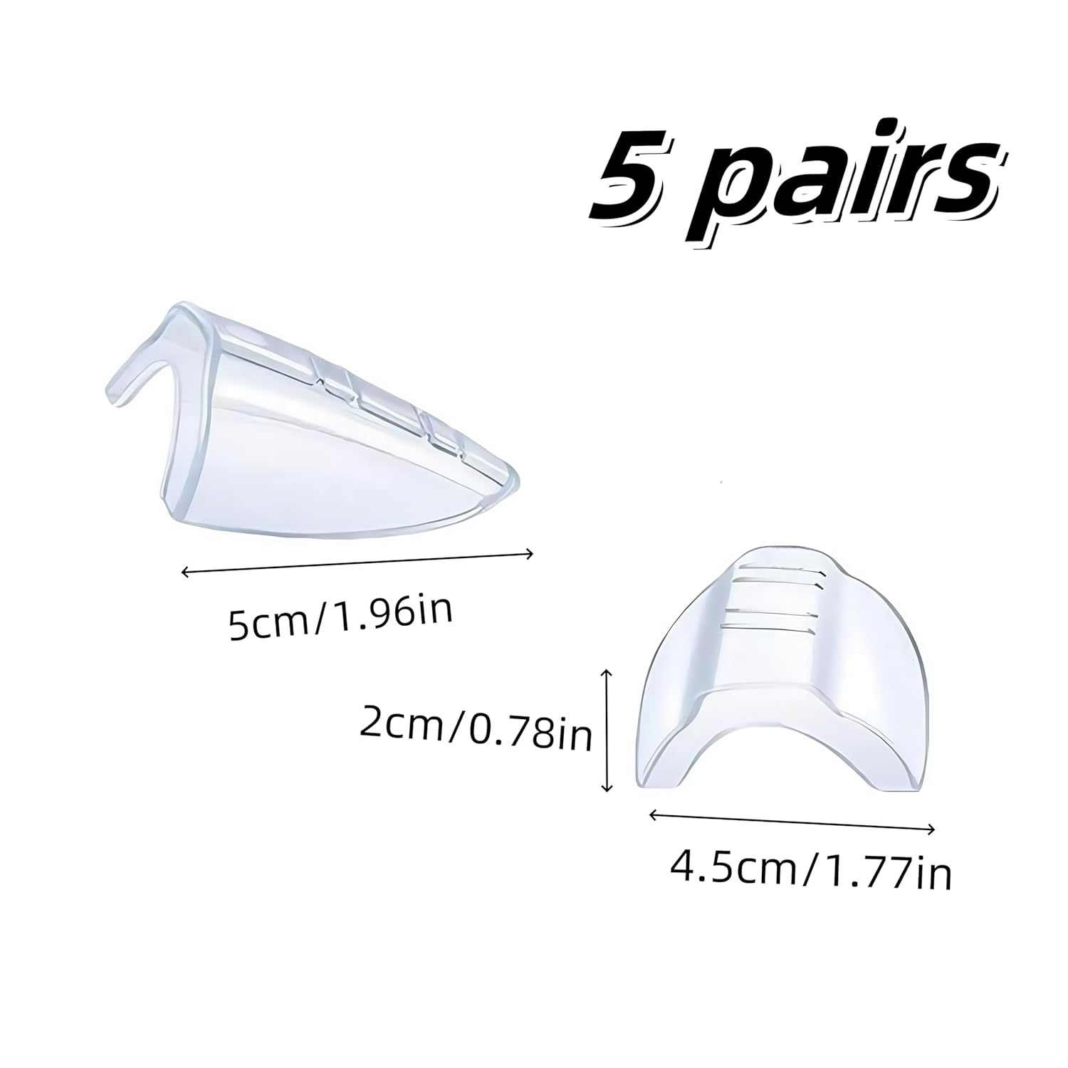 Eye Glasses Side Shields,5 Pairs Slip on Safety Glasses Side Shields,Clear Universal,For Glasses with a Leg Width of Less than 12Mm