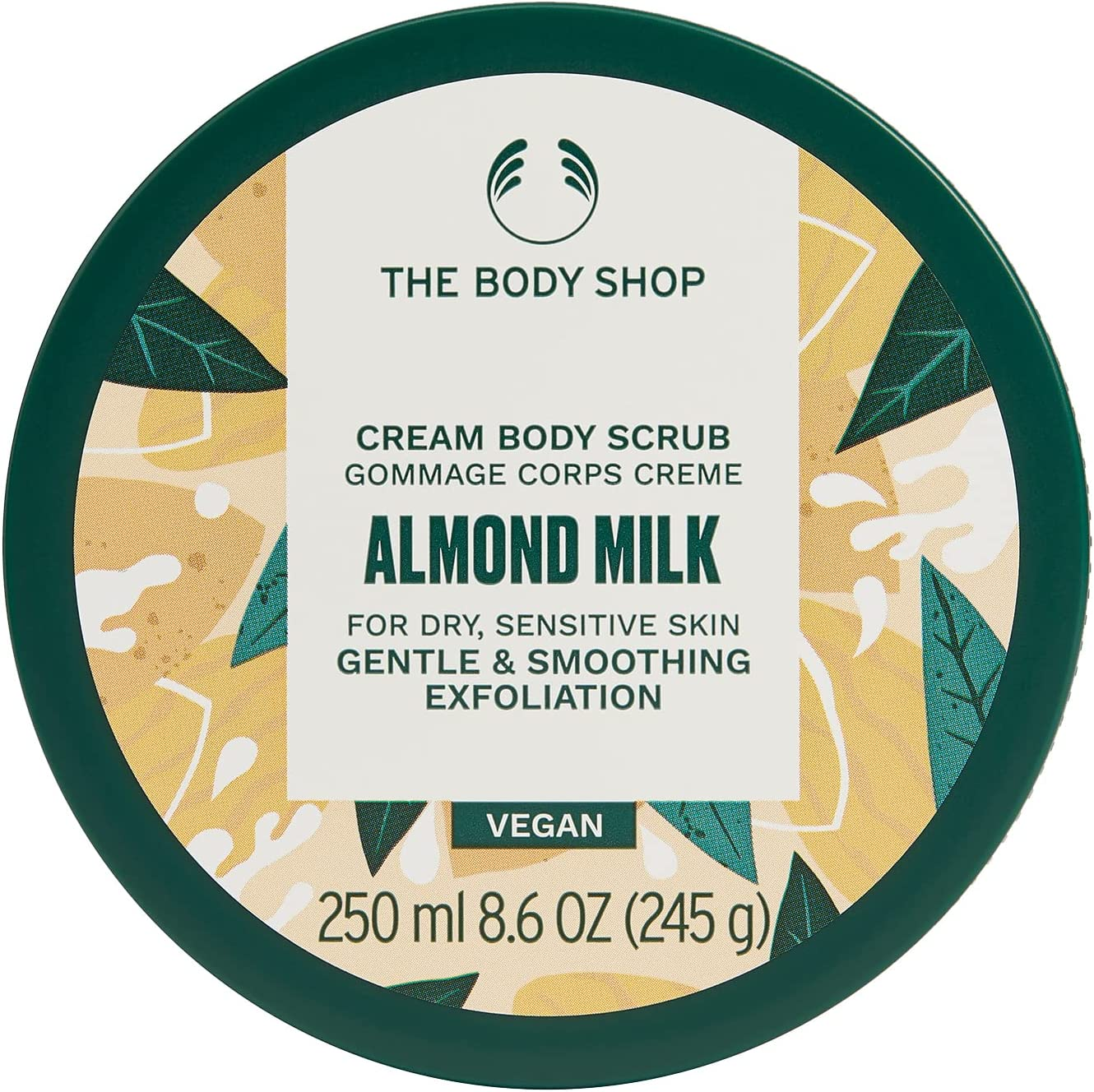 The Body Shop Almond Milk and Honey Body Gently Exfoliating Scrub &ndash; Soothing Exfoliation for Sensitive Skin &ndash; Vegetarian &ndash; 8.6 Oz