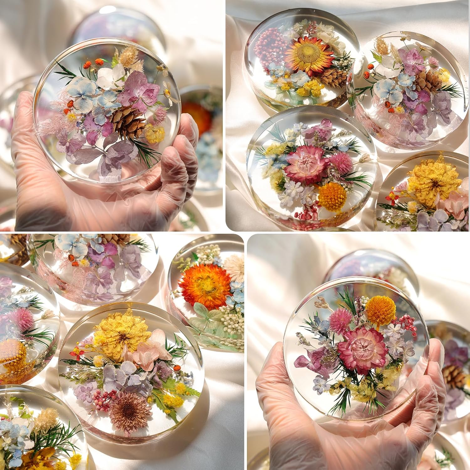 LET'S RESIN Extra Deep Coaster Resin Moulds Silicone, Large 6 Cavity Silicone Moulds for Resin, round Silicone Coaster Moulds for Epoxy Resin, Cups Mats, DIY Craft image number 5