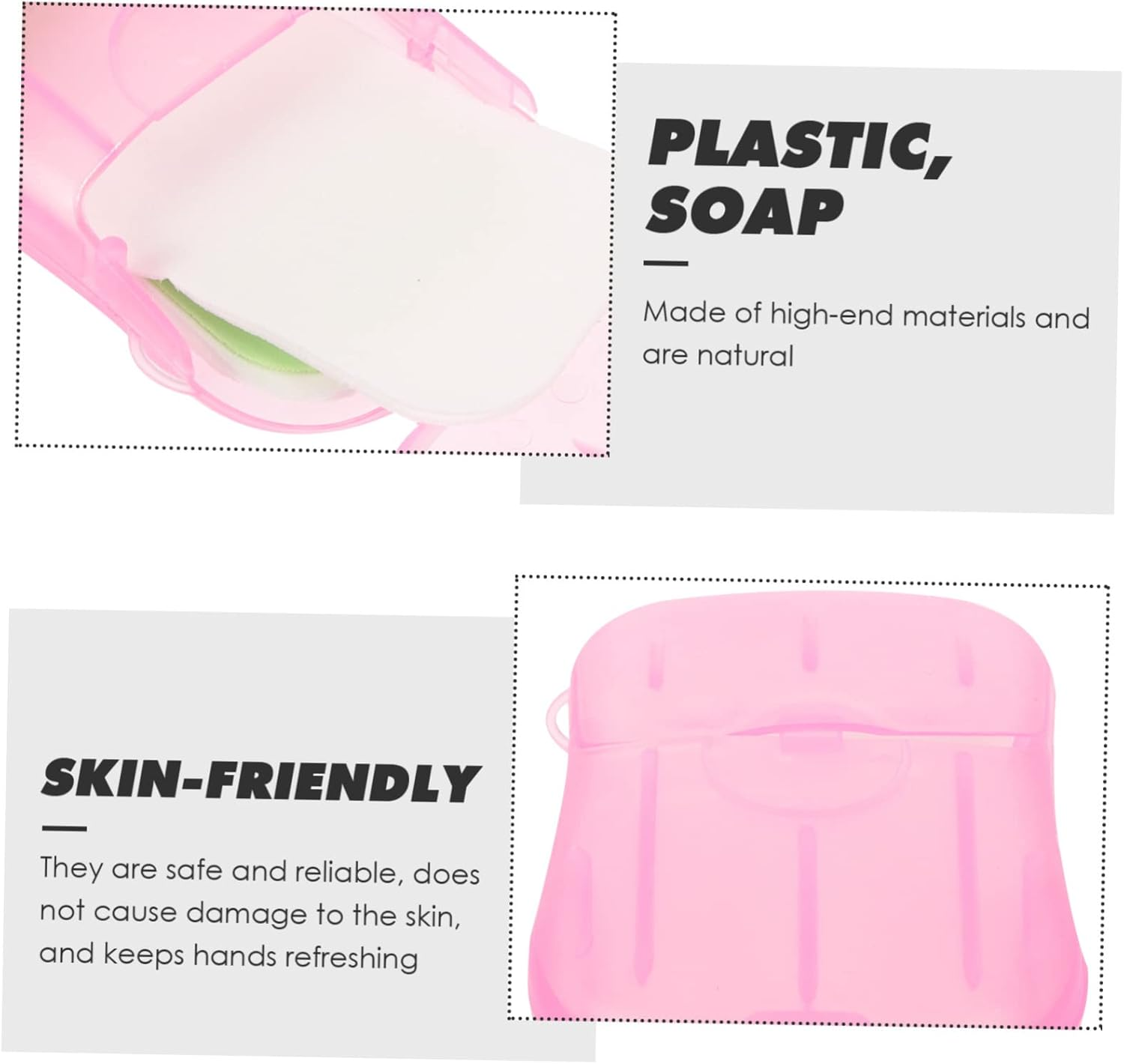 MAGICLULU Travel Toiletries Hand Wash Soap Sheets Soap Slices Disposables for Women for Camping Outdoor Hotel Use image number 4
