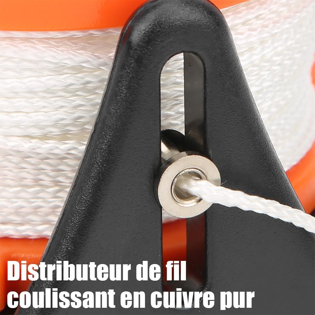 Lwuey Scuba Dive Reel, 150Ft Dives Reel with Thumb Stopper Finger Spool Float White Line Spearfishing Spool Diving Equipment Underwater Safety Handle Stop Switch Wreck Snorkeling Canoe Drift Kayak image number 5