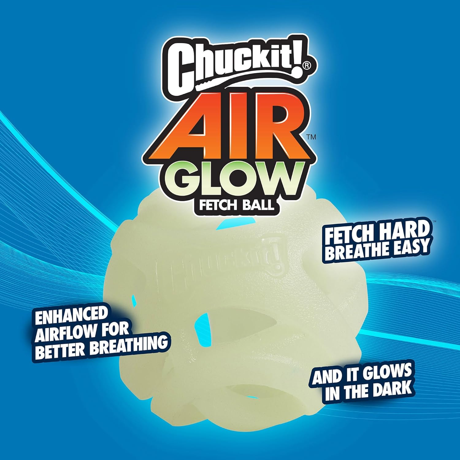 Chuckit! MAX Glow AIR Fetch Small 5Cm - 2Pk image number 1